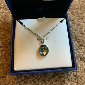 Swarovski Blue Crystal Pendant Necklace